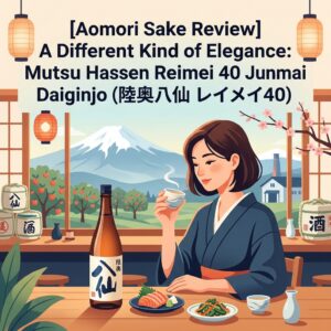ai thumbnail illustration Aomori Sake Review A Different Kind of Elegance Mutsu Hassen Reimei 40 Junmai Daiginjo 陸奥八仙 レイメイ40 1787711395