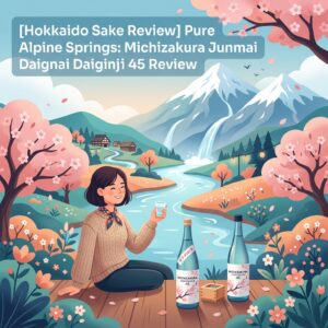 ai thumbnail illustration Hokkaido Sake Review Pure Alpine Springs Michizakura Junmai Daiginjo Suisei 45 Review 1787714049