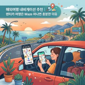ai thumbnail illustration 해외여행 내비게이션 추천｜렌터카 여행은 Waze 하나면 충분한 이유 1787304719
