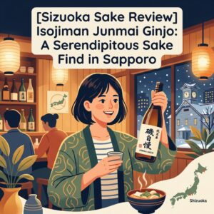 ai thumbnail illustration Sizuoka Sake Review Isojiman Junmai Ginjo A Serendipitous Sake Find in Sapporo 1788443617